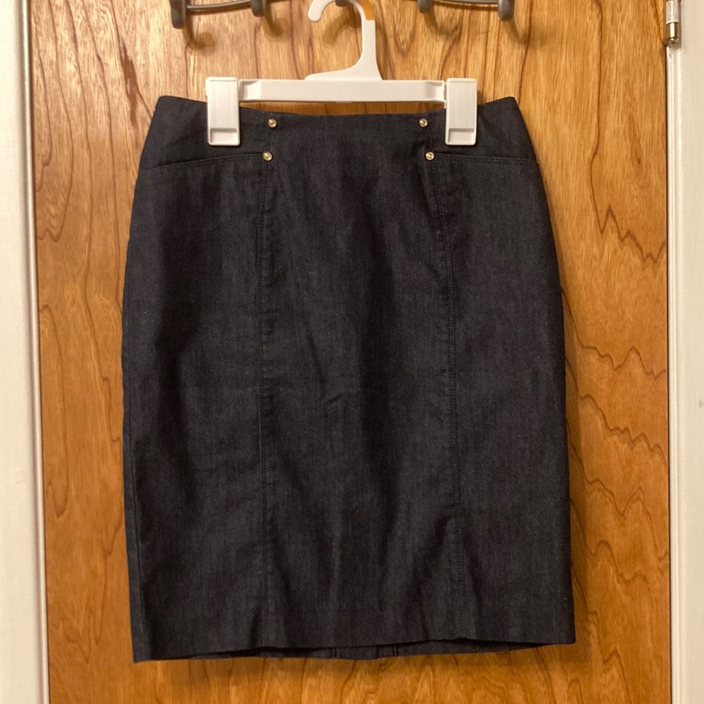 White House Black Market denim pencil skirt